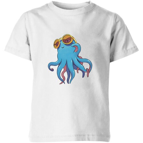 Футболка Us Basic, размер 12, белый детская футболка летний осьминог в солнцезащитных очках 128 синий