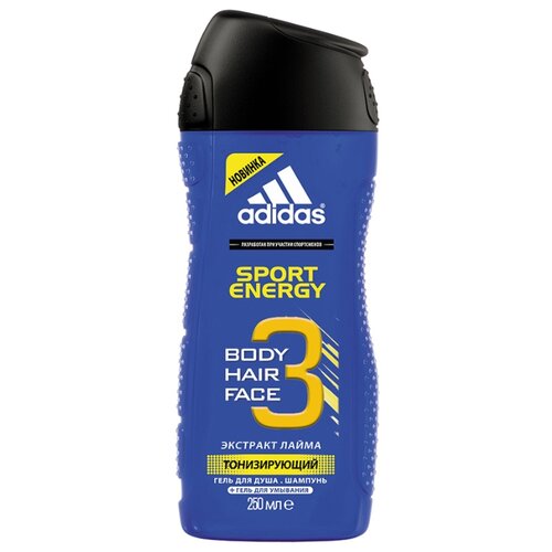 фото Гель для душа 3 в 1 Adidas Sport energy, 250 мл