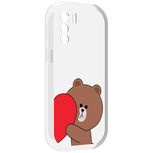 Чехол MyPads медвежонок детский для UleFone Note 13P задняя-панель-накладка-бампер