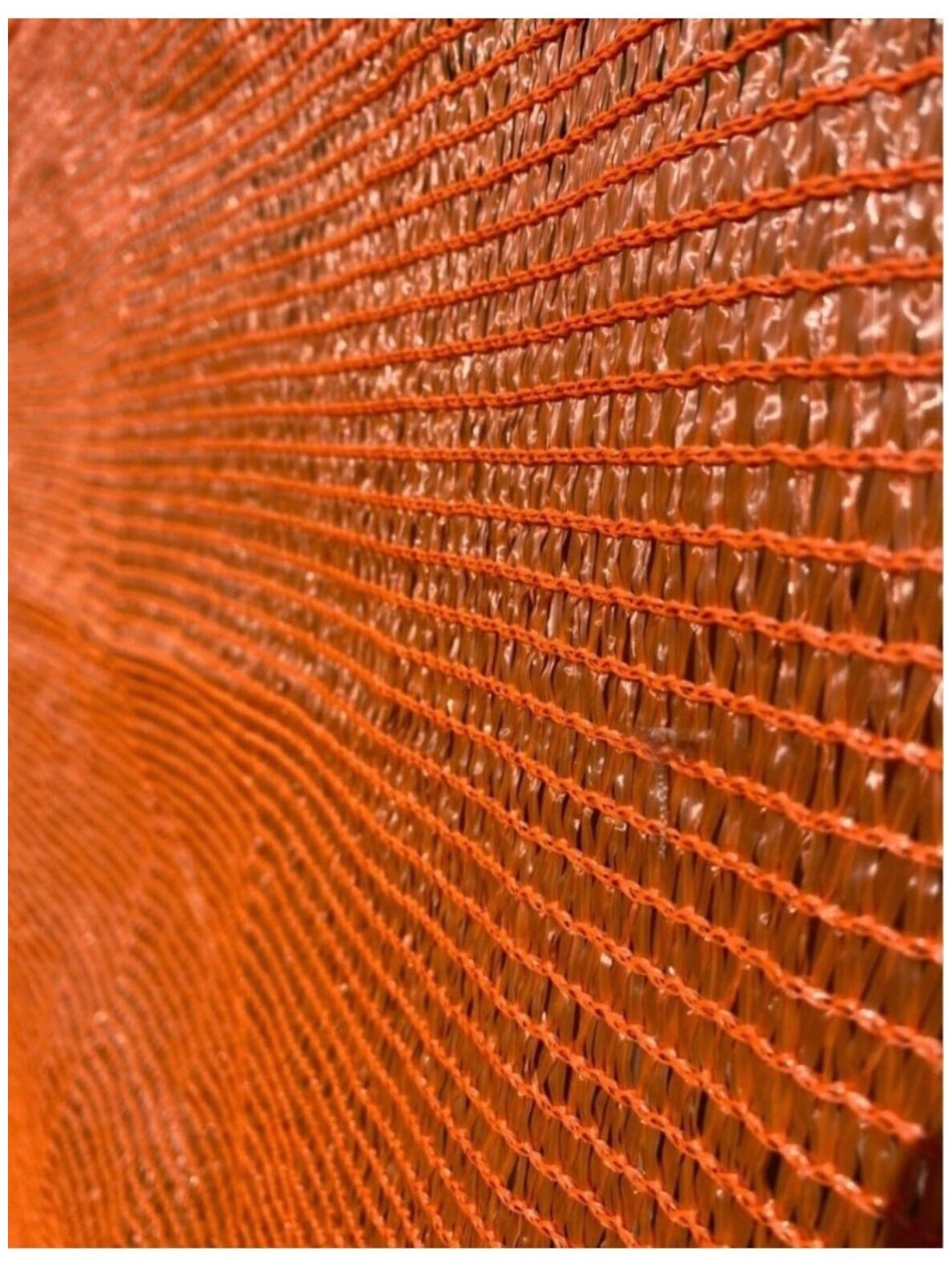 Сетка затеняющая оранжевая 3х3м 80% затенение - фотография № 4