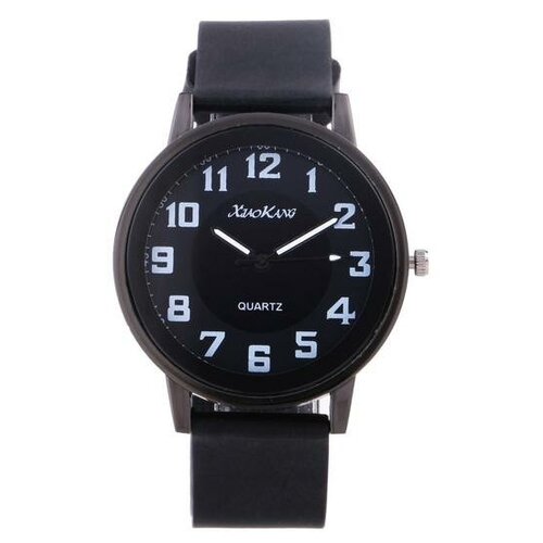 фото Наручные часы long часы наручные мужские "гарленд", ремешок силикон, d-4.5 см, черный