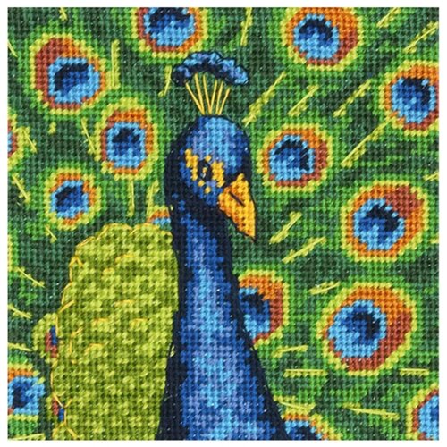 фото Dimensions Набор для вышивания Гобелен Colorful Peacock 13 x 13 см (71-07242)
