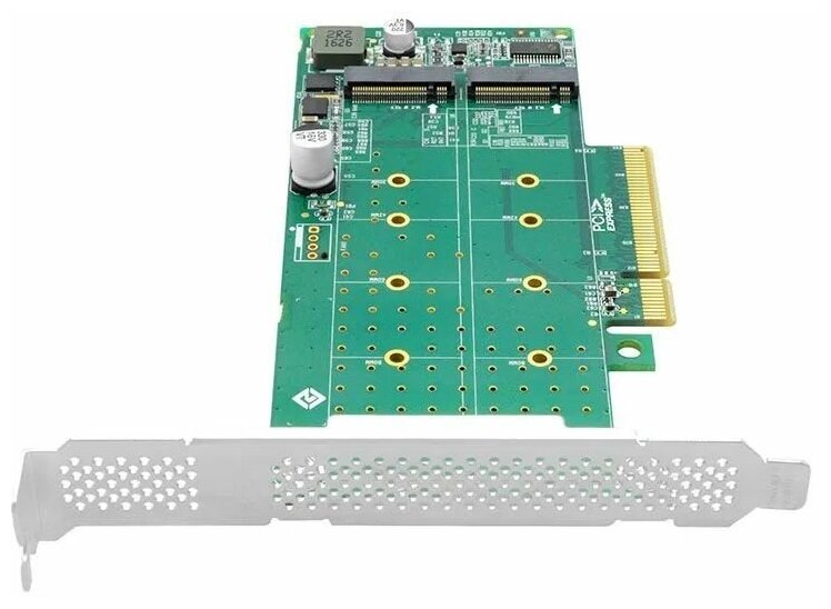 Адаптер Linkreal LRNV95N8 PCIe x8 to 2-Port M2 NVMe Adapter 50 (300701)