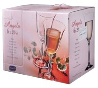 Bohemia Crystal Набор бокалов для вина Анжела платина 250 мл 6 шт 378500