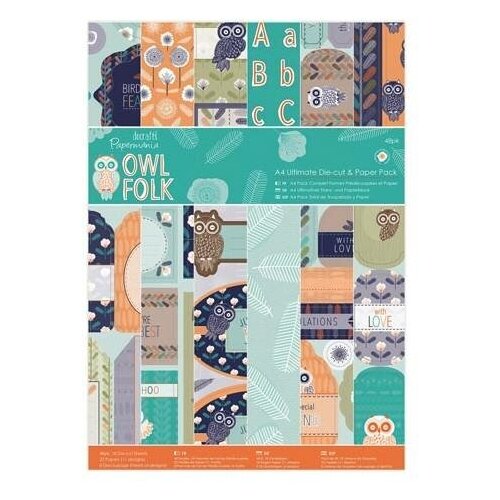 Бумага для скрапбукинга с высечкой Owl Folk, 1 шт 60 шт [например серия мечты] винтажная бумага для журнала бумажная декоративная бумага наклейка для скрапбукинга набор для скрапбукинга