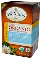 Чай травяной Twinings Camomile with Mint & Lemon organic в пакетиках, 20 шт.