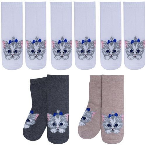 фото Комплект из 5 пар детских носков rusocks (орудьевский трикотаж) рис. 02, микс 14, размер 14-16