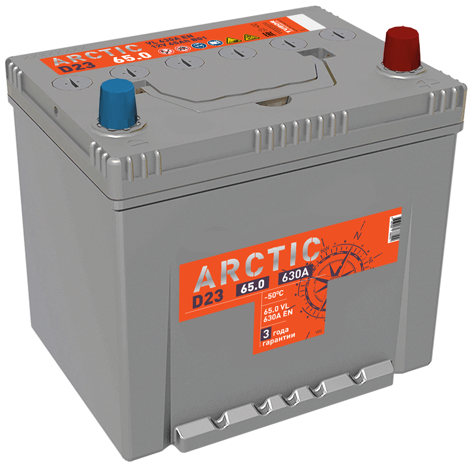 Аккумулятор titan arctic asia 65 а/ч обратная 230x175x223 en630 а