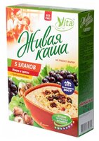 Vita Живая каша Каша 5 злаков с изюмом, орехами и пребиотиками, порционная (6 шт.)