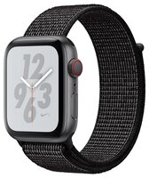 Часы Apple Watch Series 4 GPS + Cellular 40mm Aluminum Case with Nike Sport Loop серый космос/черный