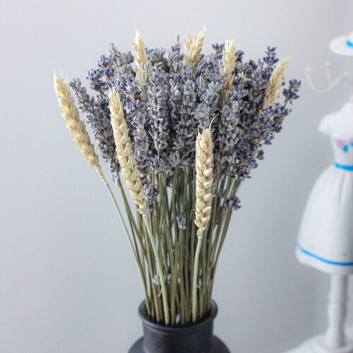 Букет лавандина и пшеницы 36 см