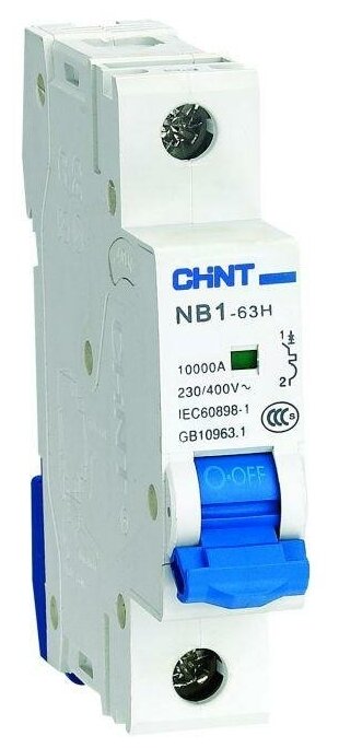 Выключатель автоматический модульный 1п C 40А 10кА NB1-63H (R) | код.179791 | CHINT (7шт. в упак.)