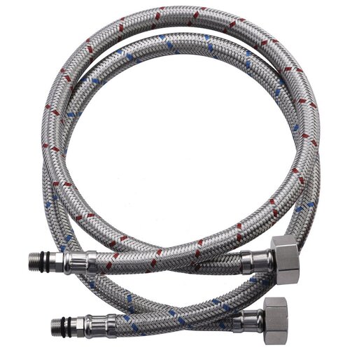 Гибкая подводка для воды пара ELGHANSA из нержавеющей стали для смесителя гайка 12 и штуцер длина 75 см 757₽