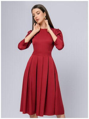 Платье 1001dress, размер 50, бордовый