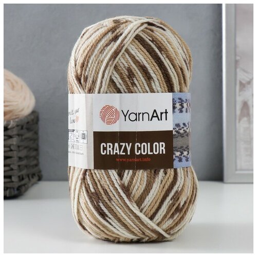 фото Пряжа "crazy color" 25% шерсть, 75% акрил 260м/100гр (110) yarnart