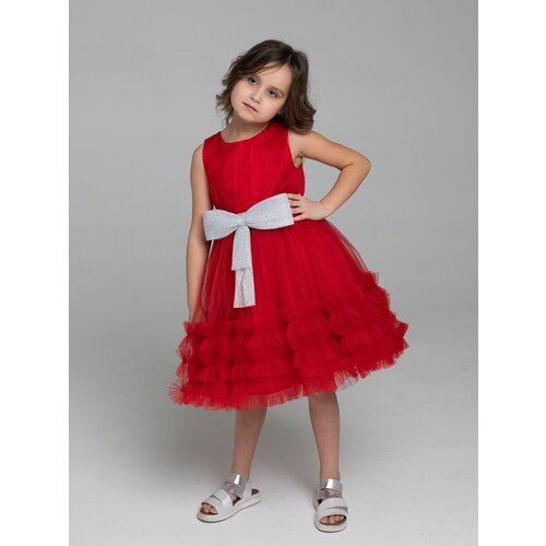 Нарядное платье, 4 года, красный