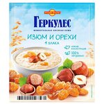 Русский Продукт Геркулес Каша моментальная овсяная с изюмом и орехами, порционная (1 шт.) - изображение