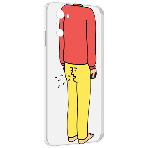 Чехол MyPads смешной-мужчина для UleFone Note 12 / Note 12P задняя-панель-накладка-бампер