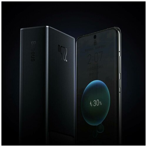 Цифровой дисплей Baseus Star-Lord Fast Charge Power Bank 20000 мАч 225 Вт черный с зарядным кабелем Simple Series USB to Type-C 3A 03 м черный 369000₽