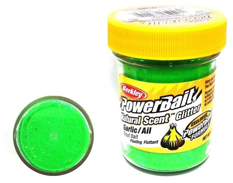 Паста форелевая Berkley "Natural Scent Trout Bait", garlic, 50 г (весенне-зеленый) чеснок