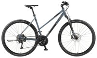 Горный гибрид KTM Life Cross Lady (2018) stonegray matt/black/yellow 18" (требует финальной сборки)