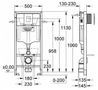 Унитаз с инсталляцией Grohe Euro Ceramic NW0016