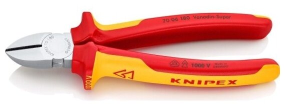 Бокорезы Knipex 7006180, хромированные, 180 mm