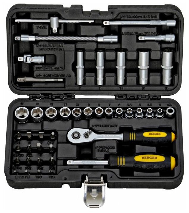 Универсальный набор инструментов Berger 43 предмета 1 4  BG043 14