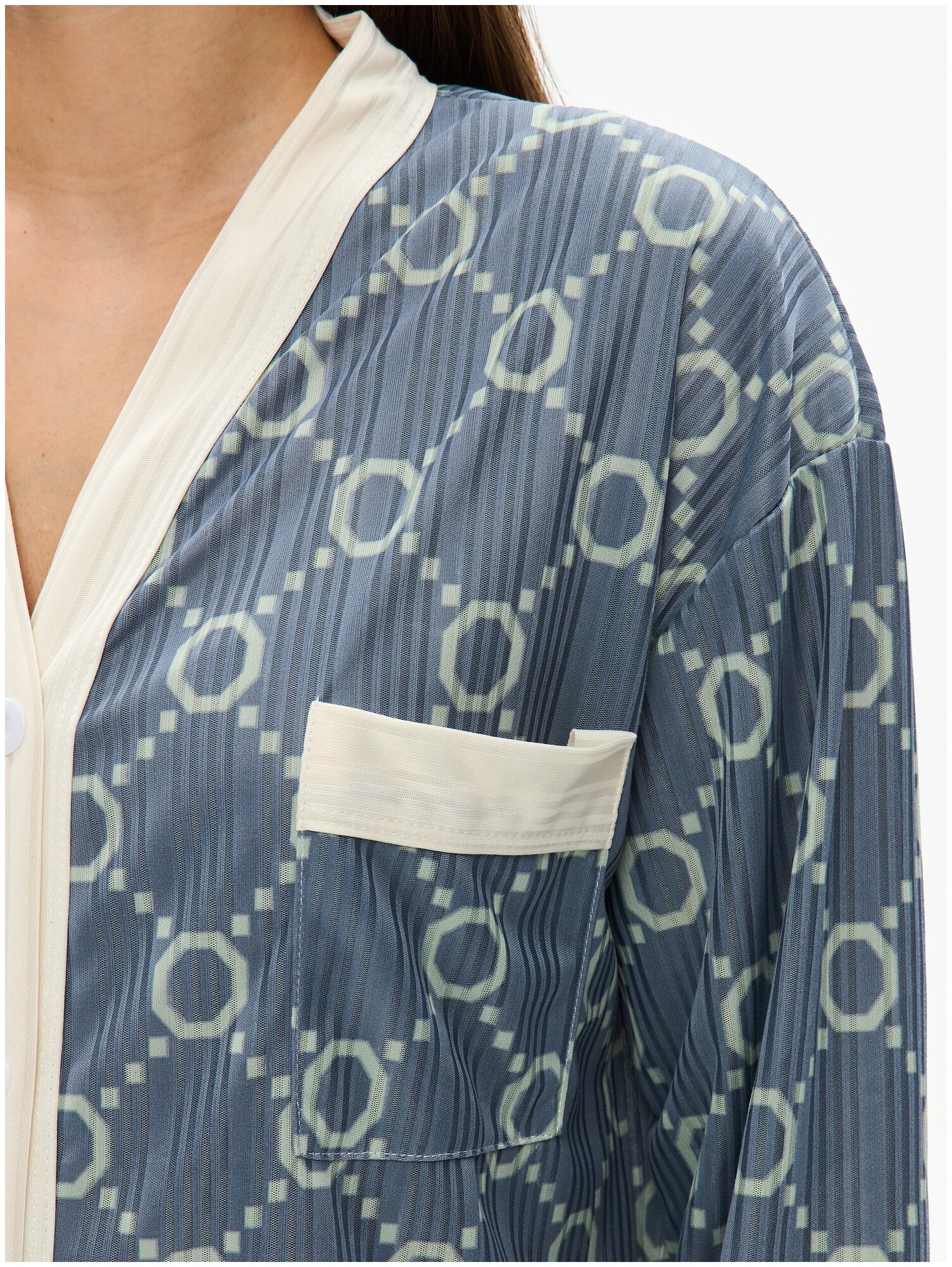 Пижама женская с брюками и рубашкой для сна, домашняя одежда 44/L размер - фотография № 16