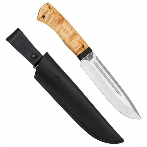 фото Златоустовский нож туристический аир селигер, сталь 95х18 твердость 57 hrc, рукоять карельская береза- текстолит