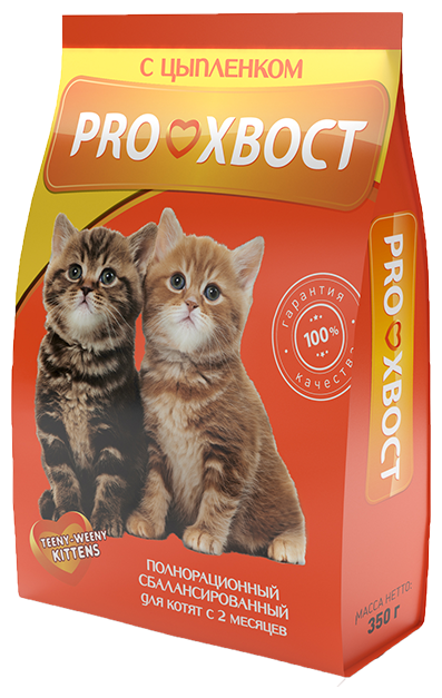 Корм сухой для котят proхвост, цыпленок, 350г, 1 шт.