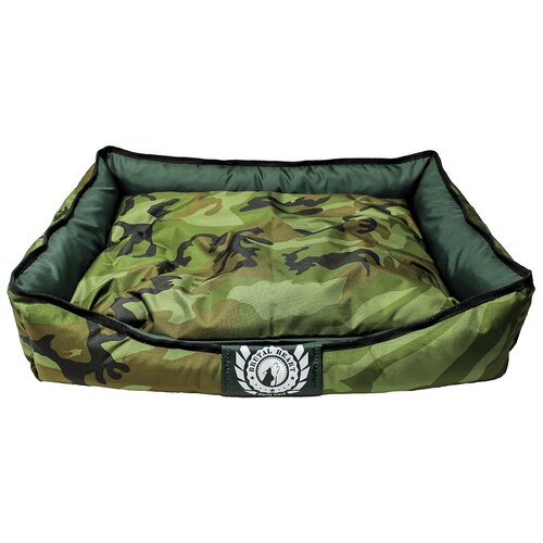 Лежанка для небольшой собаки 75х50х15 см антивандальная Brutal Heart Зеленая