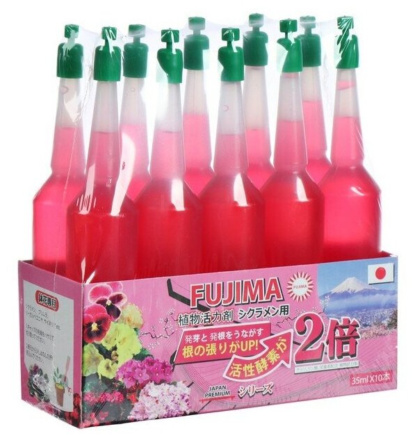 Удобрение Sima-land Японское FUJIMA для цветущих активация цветения, розовый, 35 мл, 10 шт (4902072)