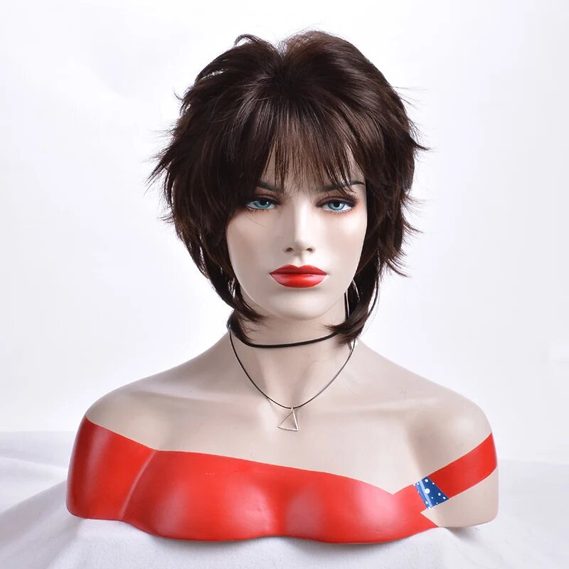 Короткая синтетическая коричневая парик AMIR HAIR, 7292
