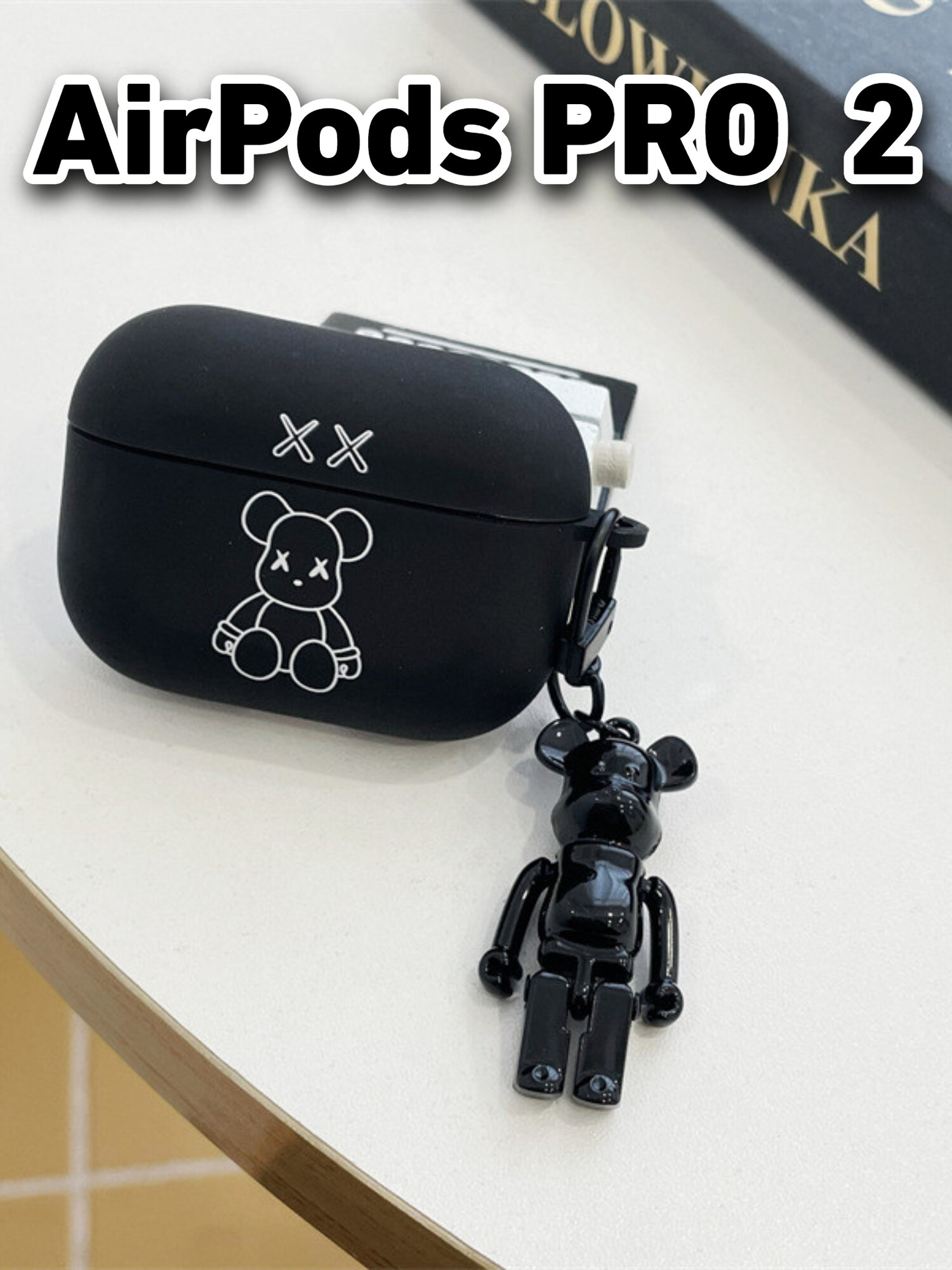 Чехол на наушники AirPods PRO 2 с брелком