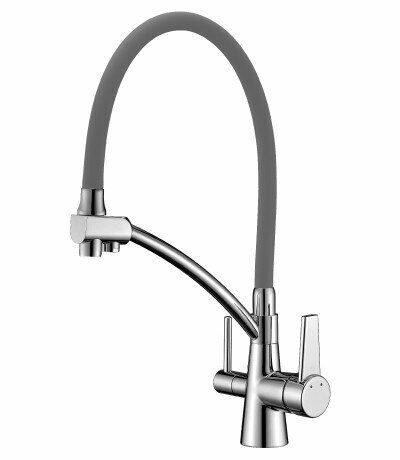 Смеситель для кухни Lemark Comfort хром/серый LM3071C-Gray
