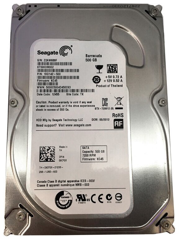 Жесткий диск Seagate Barracuda 500 ГБ HDD 3.5" Seagate 500Gb [ST500DM002] CN — фото 1