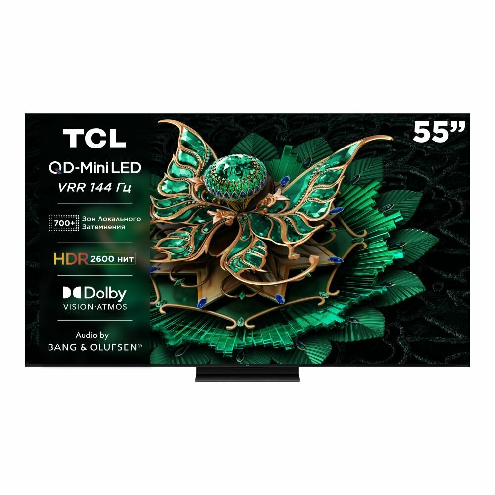 Телевизор TCL 55C7K 55" (140 см) / QD-Mini LED, 4K UHD, черный — фото 1