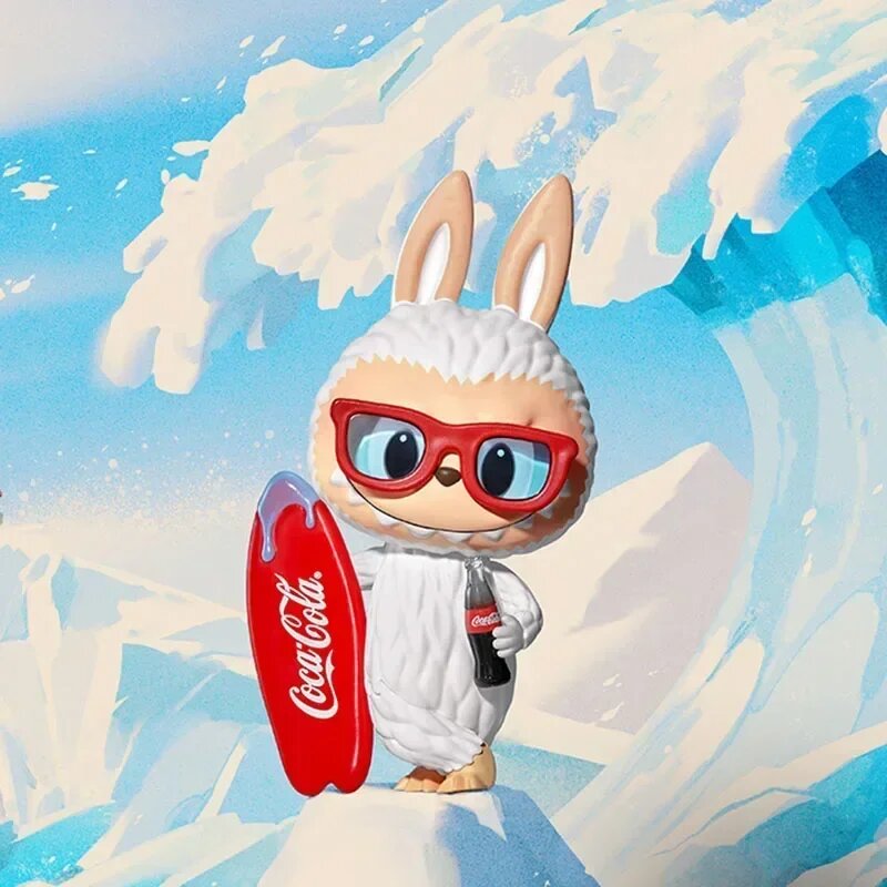 POP MART Labubu Coca-Cola Surf With Me, белый