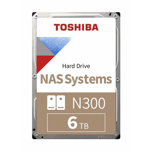 Жесткий диск 6Tb Toshiba N300 HDWG460UZSVA SATA-III (7200rpm) 256Mb 3.5 Bulk