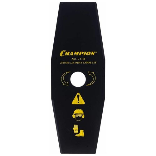 Нож для жесткой травы CHAMPION C5116 2/255/25,4 champion нож champion для жесткой травы 2 255 20 c5117