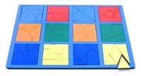 Развивающая игра Оксва Сложи квадрат 3-й уровень (стандарт) синий/красный/зеленый
