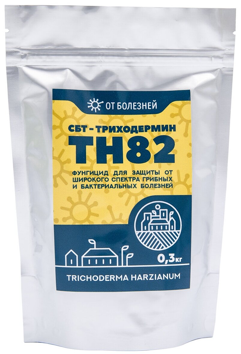 СБТ-Триходермин биофунгицид для защиты от грибных и бактериальных болезней садовых растений - фотография № 1