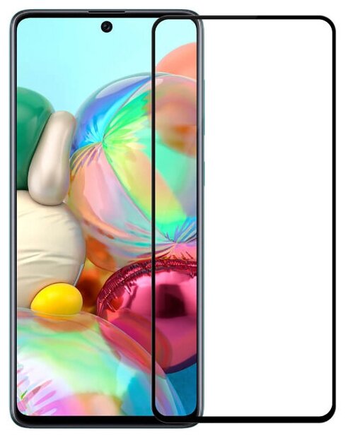 Защитное стекло для экрана DF sColor-108 для Samsung Galaxy M51, 1 шт, черный [df ] - фото №2