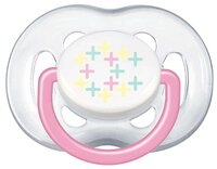 Пустышка силиконовая анатомическая Philips AVENT Freeflow SCF180/24 6-18 м (2 шт) красный/голубой