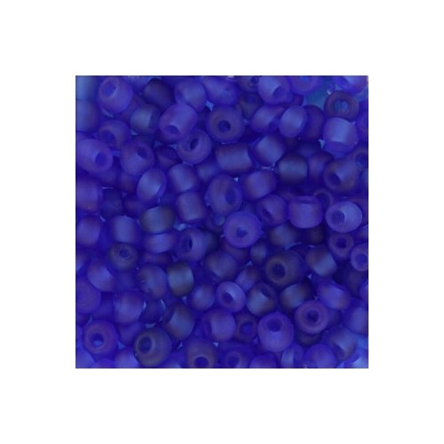 БисерКитайразмер№12. Цвет матовый полупрозрачный синий №M3B. 75 гр/упак