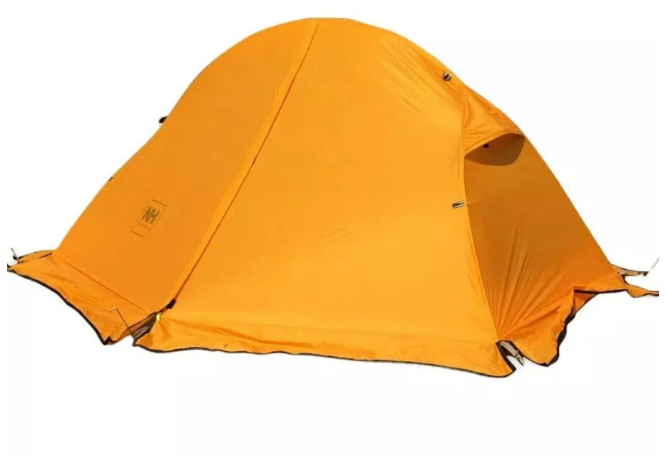 Палатка одноместная Naturehike сверхлегкая + коврик NH18A095-D, оранжевая, 6927595701836