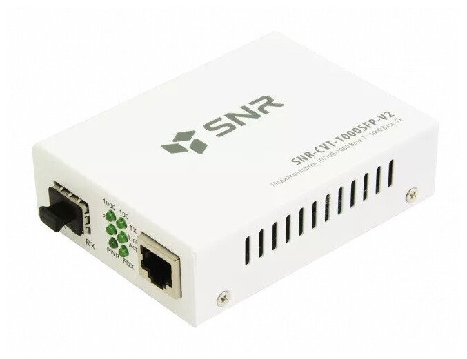 SNR Медиаконвертер 10/100/1000-Base-T / 1000Base-FX с SFP-портом