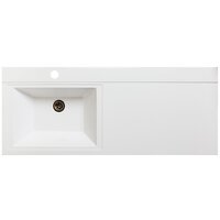 Раковина Gamma 120 с правым крылом из литьевого мрамора имеет ассиметричную форму. Крыло позволяет разместить на  ...