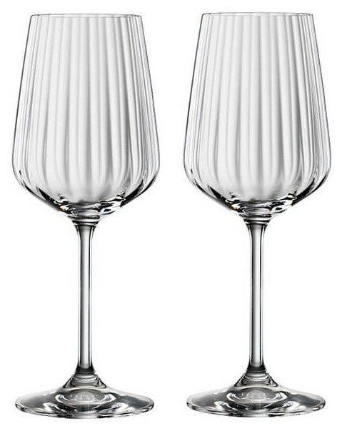 Набор из 2 бокалов для белого вина 440 мл с оптическим эффектом Lifestyle, хрустальное стекло, Spiegelau, Германия, 4458002R